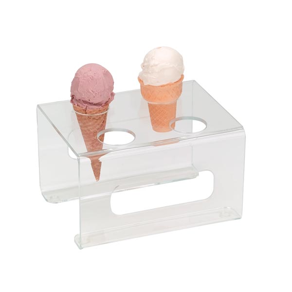 Ice Cream /Yogurt Cone Holder w/ Guard For Sugar Cone